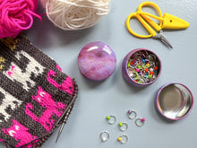 Load image into Gallery viewer, Knitworthy - Round Tin Notions Box
