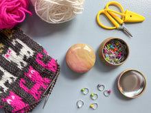 Load image into Gallery viewer, Knitworthy - Round Tin Notions Box
