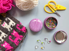 Load image into Gallery viewer, Knitworthy - Round Tin Notions Box
