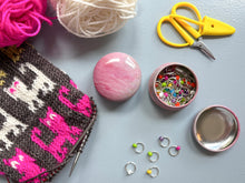 Load image into Gallery viewer, Knitworthy - Round Tin Notions Box

